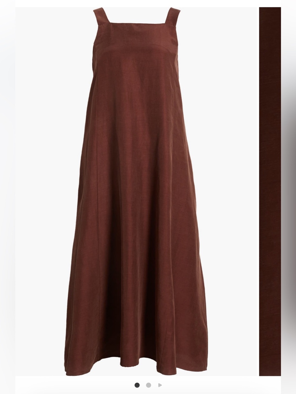 Women's Brown Sleeveless A-Line Dress